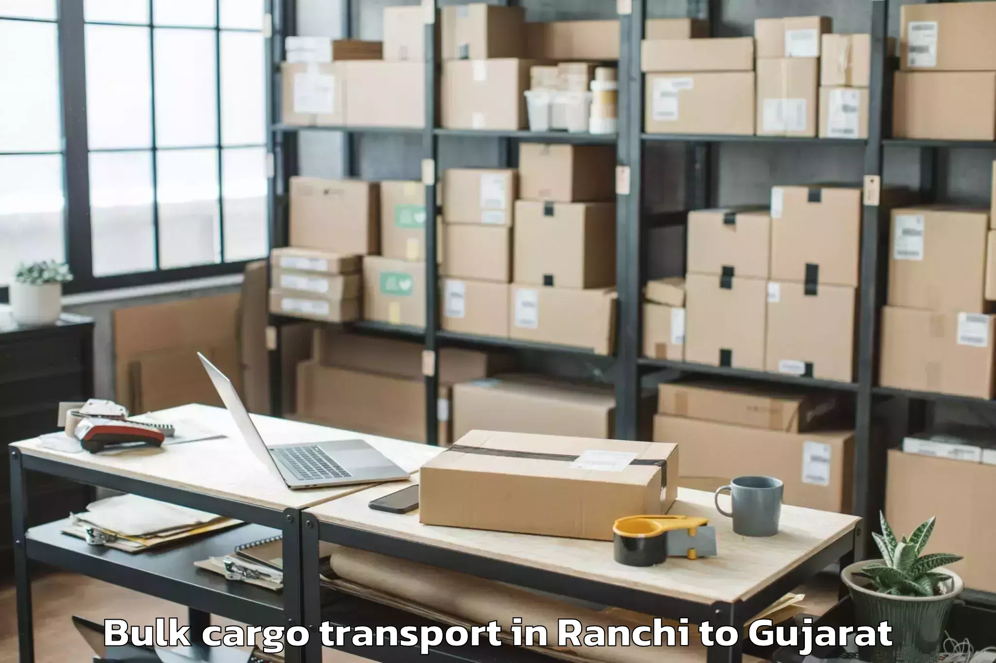 Hassle-Free Ranchi to Kundla Bulk Cargo Transport